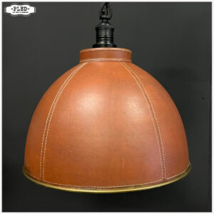 Stijlvolle lederen hanglamp 'League'