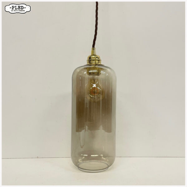 Qazqa hanglamp, rookglas, Hoog 30 cm - Afbeelding 4