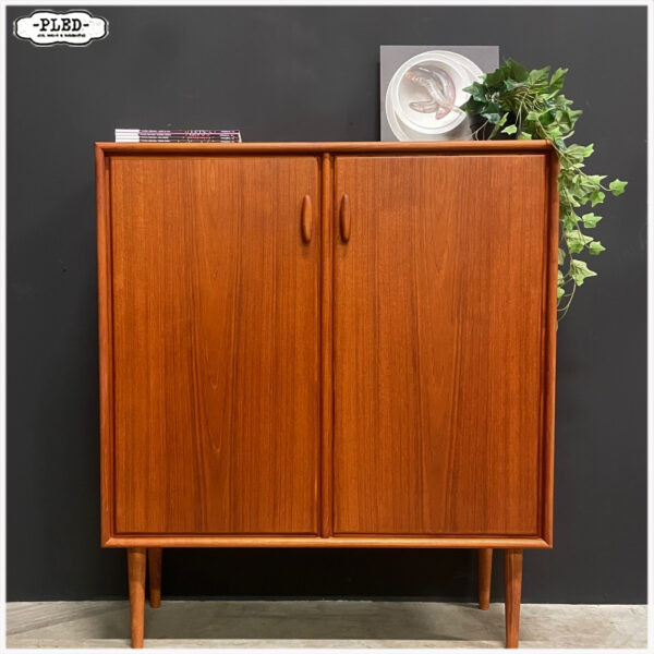 Vintage teak houten highboard van Heinrich Riestenpatt