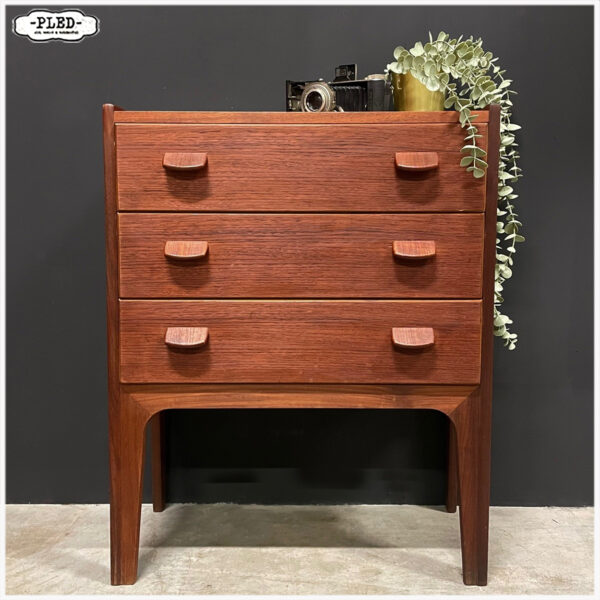 Teak houten ladekastje van Poul M. Volther, Denemarken - Afbeelding 3