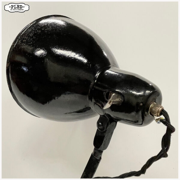 Oude schaarlamp met zwart emaille kap, Bauhaus, DRGM - Afbeelding 13