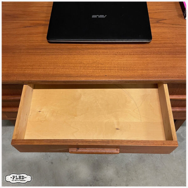 Vintage teak houten bureau - Afbeelding 12