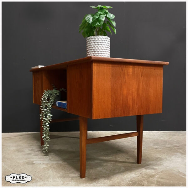 Vintage teak houten bureau - Afbeelding 4