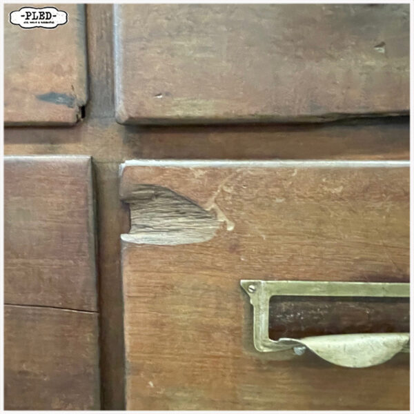 Oude eikenhouten apothekerskast - Afbeelding 14
