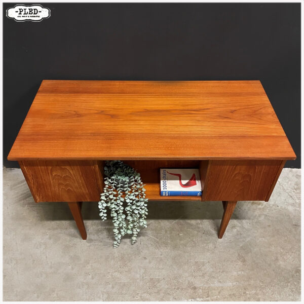 Vintage teak houten bureau - Afbeelding 9
