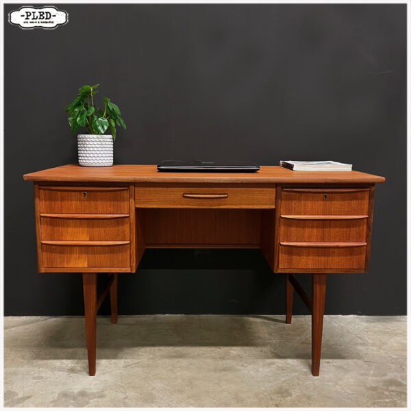 Vintage teak houten bureau - Afbeelding 6