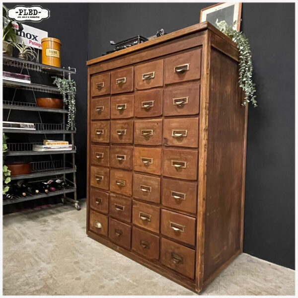 Oude eikenhouten apothekerskast - Afbeelding 19