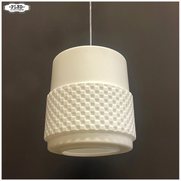 Fraaie cilindervormige opaline pendellamp - Afbeelding 7