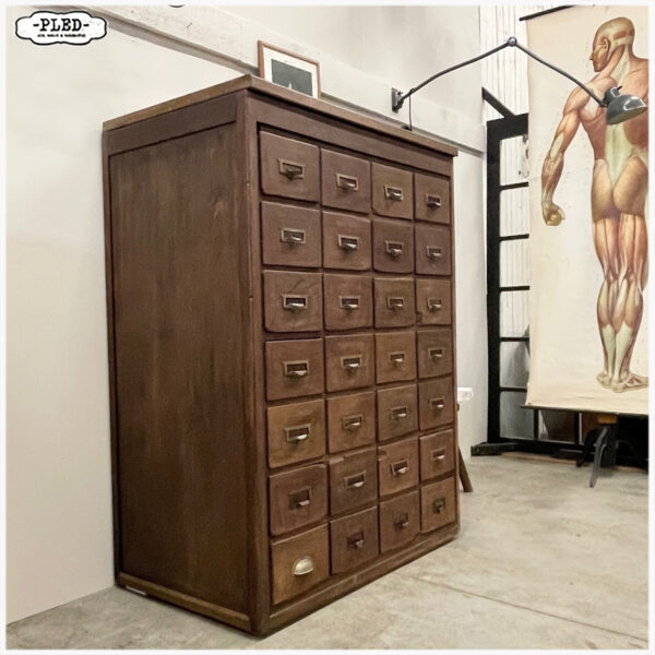Oude eikenhouten apothekerskast - Afbeelding 3