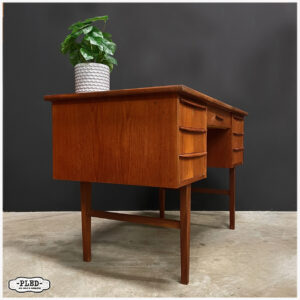 Vintage teak houten bureau