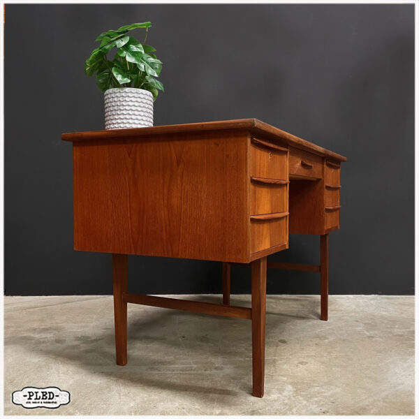 Vintage teak houten bureau