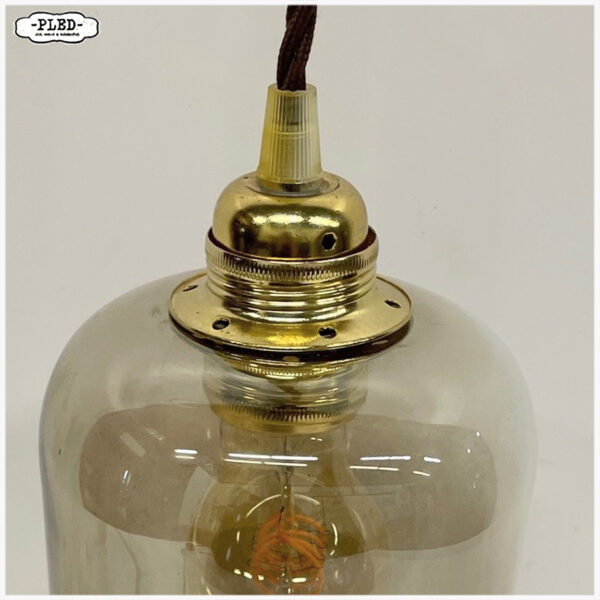 Qazqa hanglamp, rookglas, Hoog 30 cm - Afbeelding 9