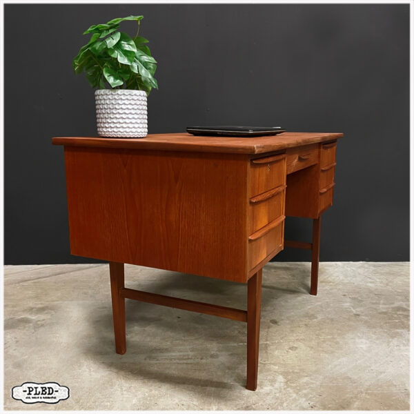 Vintage teak houten bureau - Afbeelding 2
