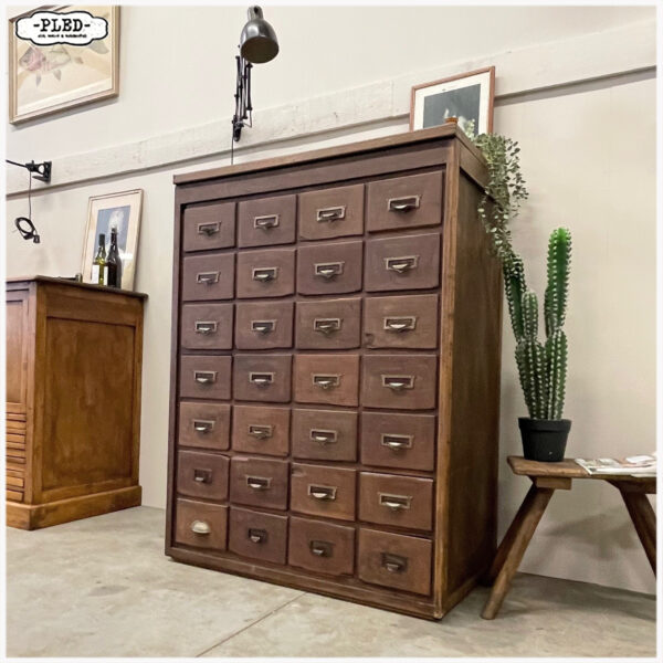 Oude eikenhouten apothekerskast - Afbeelding 2