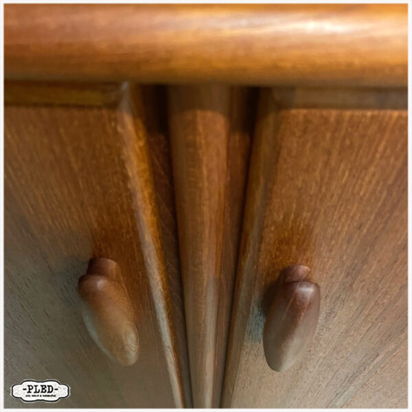 Vintage teak houten highboard van Heinrich Riestenpatt - Afbeelding 14