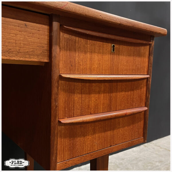 Vintage teak houten bureau - Afbeelding 11