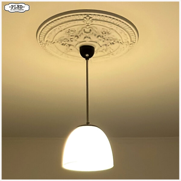 Art deco opaline plafondlampen, Bohemen, sixties - Afbeelding 25