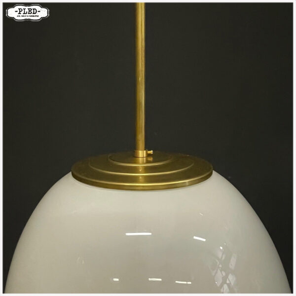 Art deco opaline plafondlampen - Afbeelding 19