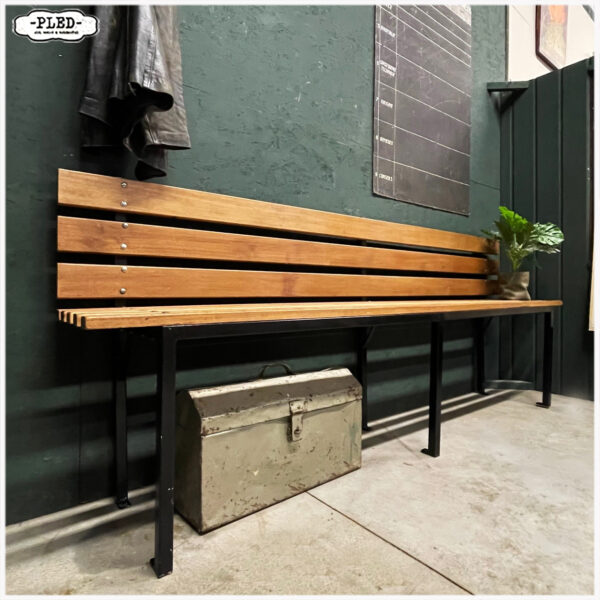 Hardhouten bankje met rugleuning - Afbeelding 11