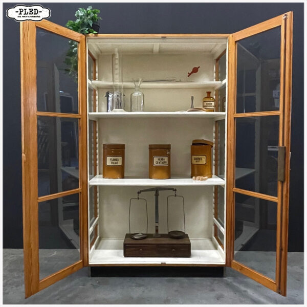 Vintage houten laboratoriumkast, 1960 - Afbeelding 2