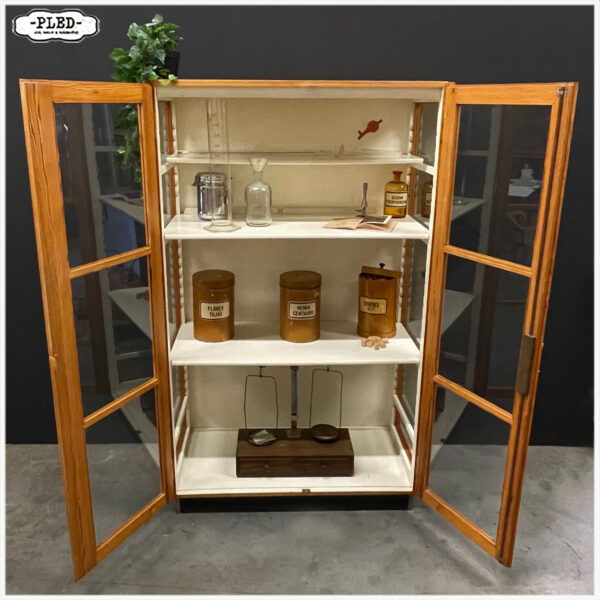 Vintage houten laboratoriumkast, 1960 - Afbeelding 4