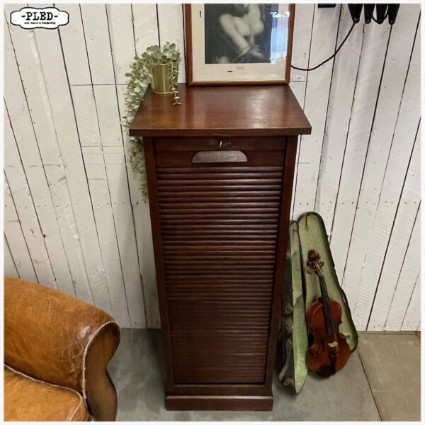 Vintage roldeurkast, met slot en sleutel - Afbeelding 5