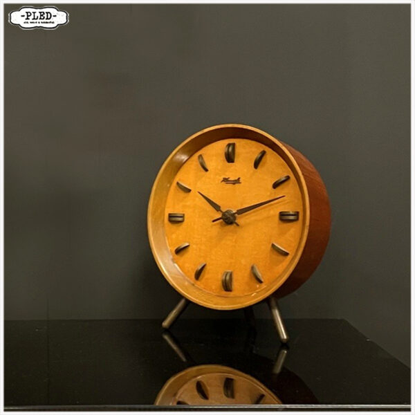 Mid century teak klok van Kienzle - Afbeelding 3