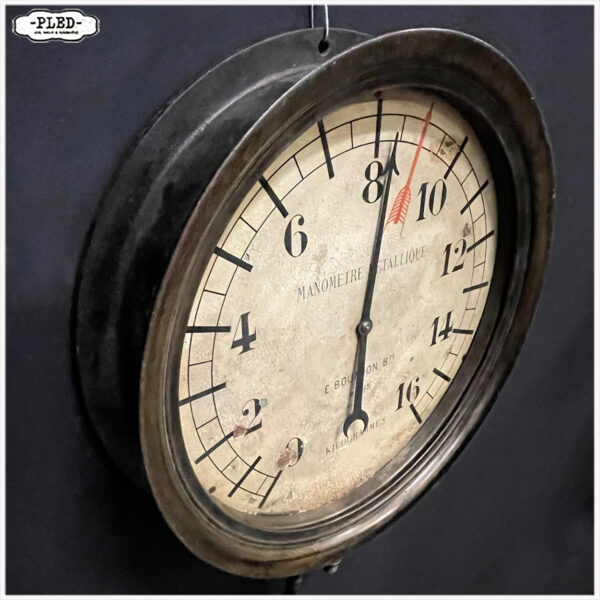 Antieke manometer E. Bourbon, Paris - Afbeelding 5
