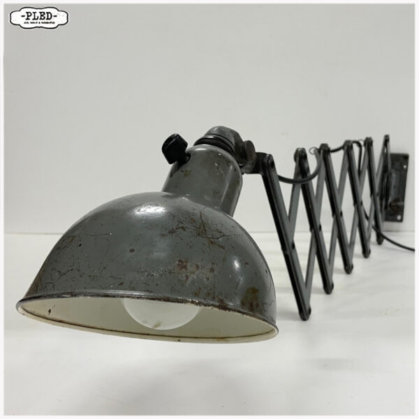 Oude, mooi gepatineerde schaarlamp, jaren dertig - Afbeelding 3