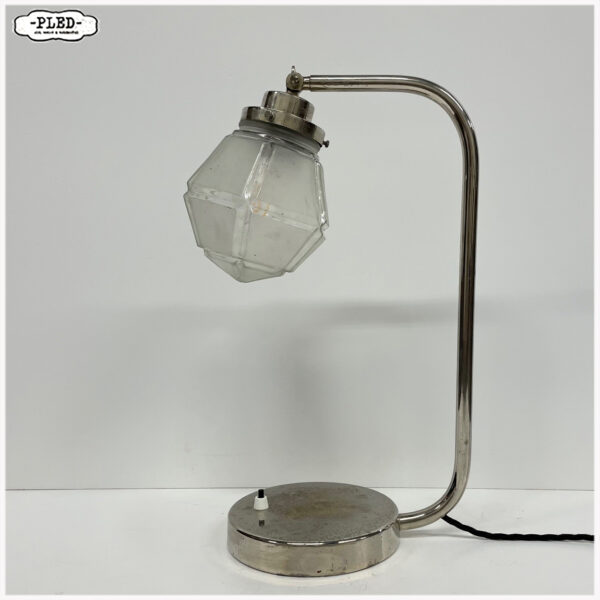 Art Deco bureaulamp met gefacetteerde kap - Afbeelding 2