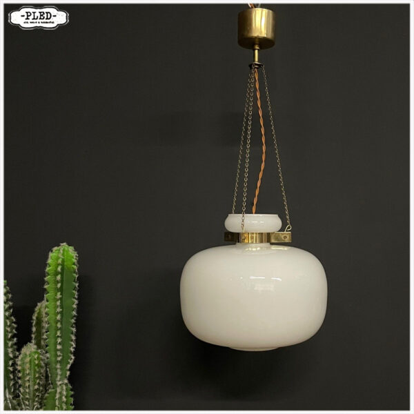 Vintage opaline hanglamp - Afbeelding 2