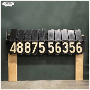 Oud scorebord van kegelbaan