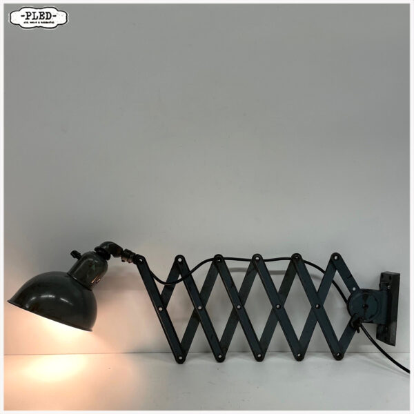 Oude, mooi gepatineerde schaarlamp, jaren dertig - Afbeelding 2