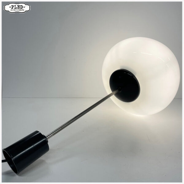 art deco opaline plafondlamp (groot) - Afbeelding 6