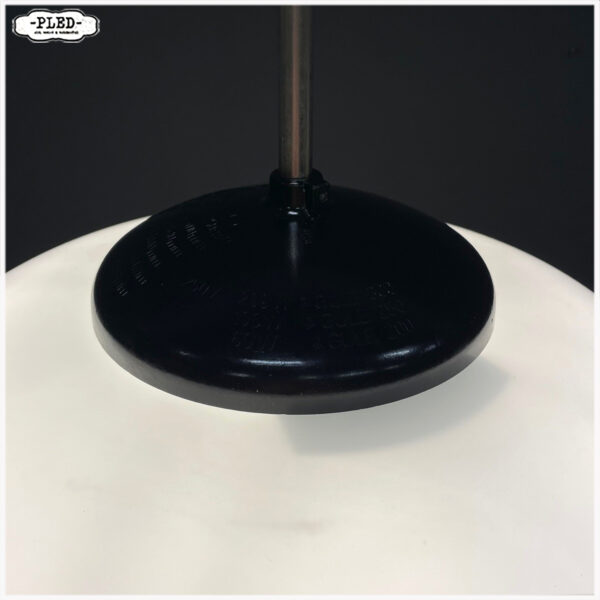 art deco opaline plafondlamp (groot) - Afbeelding 11