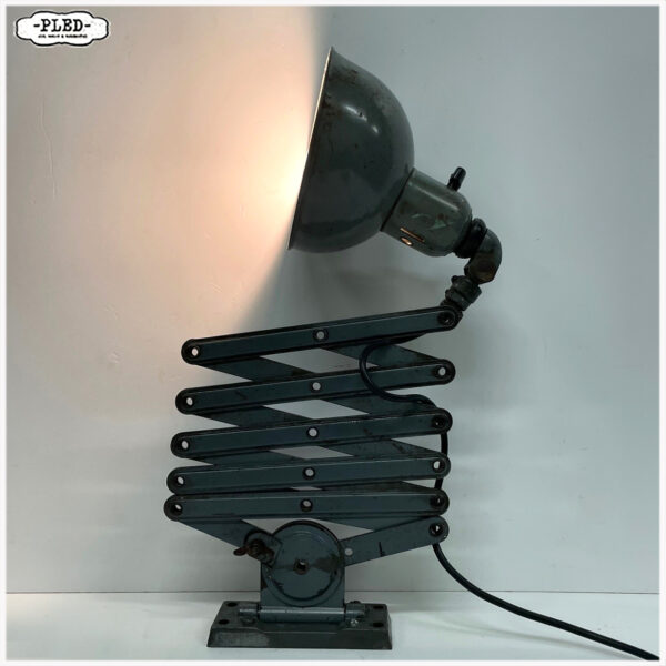 Oude, mooi gepatineerde schaarlamp, jaren dertig - Afbeelding 8