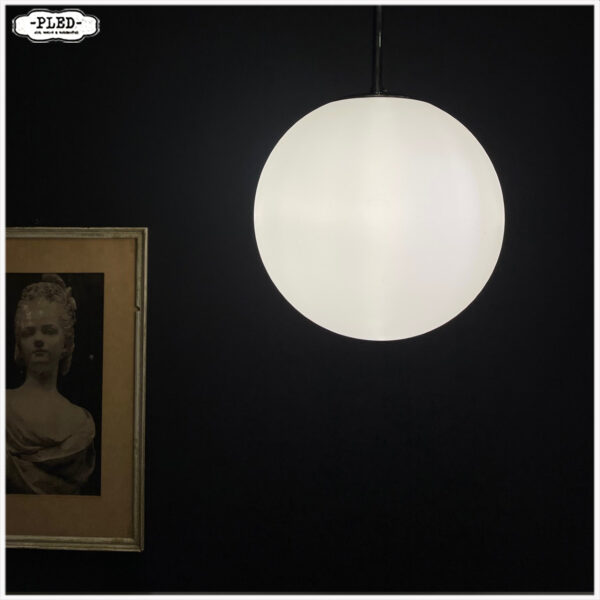 Vintage opaline hanglamp, Bol, Glashütte Limburg - Afbeelding 4