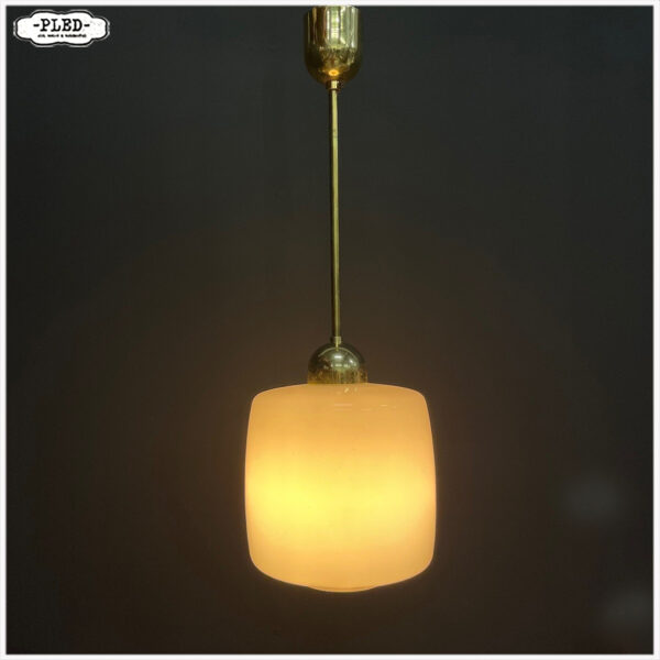 Cilindervormige opaline pendellamp - Afbeelding 2