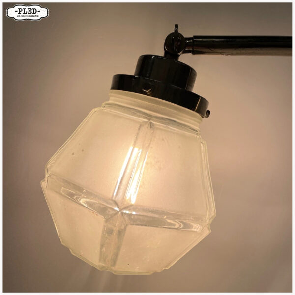 Art Deco bureaulamp met gefacetteerde kap - Afbeelding 5