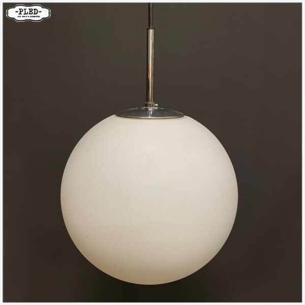 Vintage opaline hanglamp, Bol, Glashütte Limburg