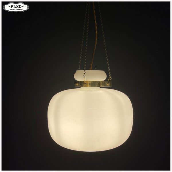 Vintage opaline hanglamp - Afbeelding 3