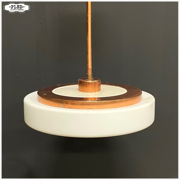 Vintage Space Age opaline pendellamp - Afbeelding 3