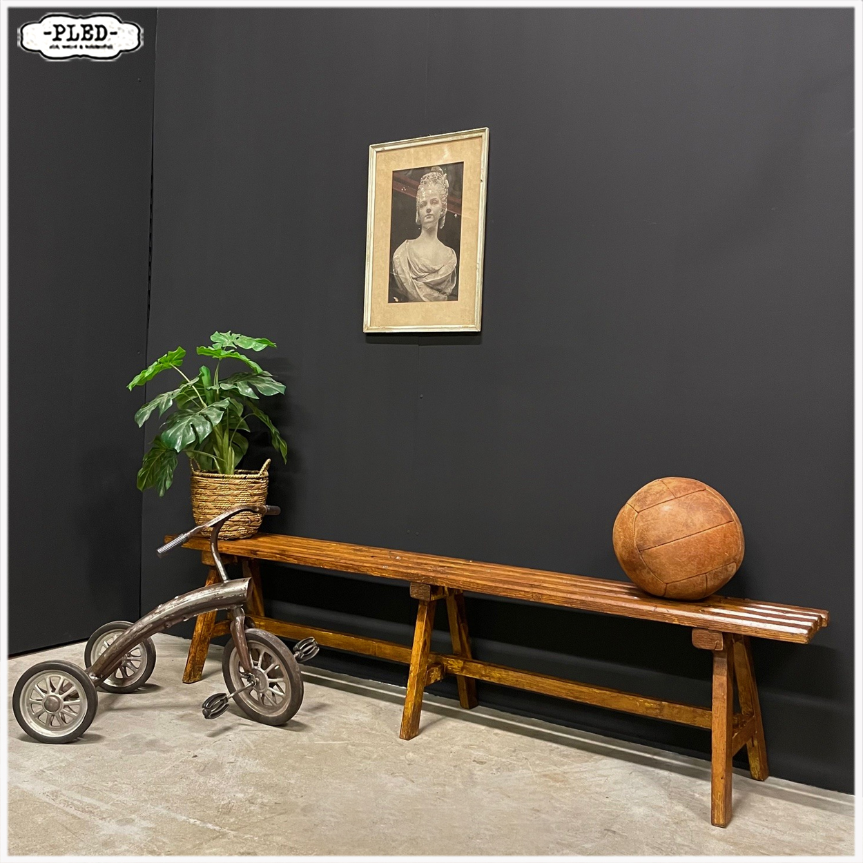 Mooi, oud, houten bankje - Afbeelding 3