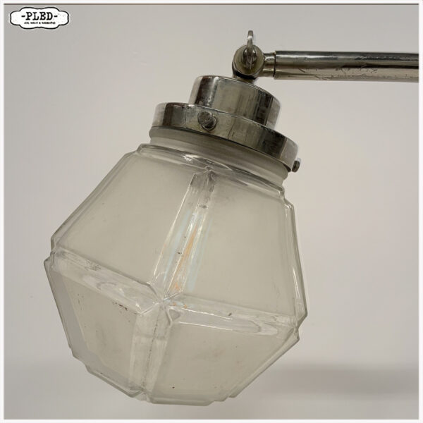 Art Deco bureaulamp met gefacetteerde kap - Afbeelding 6