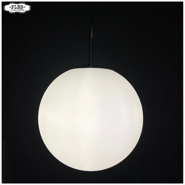 Vintage opaline hanglamp, Bol, Glashütte Limburg - Afbeelding 2