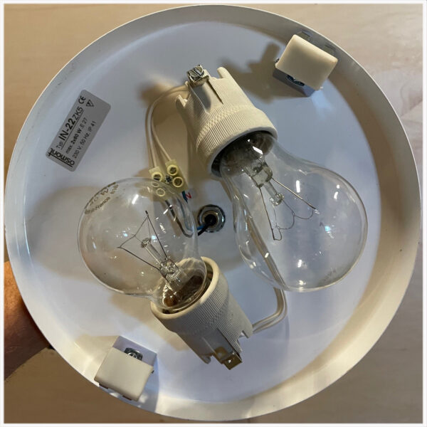 Vintage opaline pendellamp met schaalvormige kap - Afbeelding 8