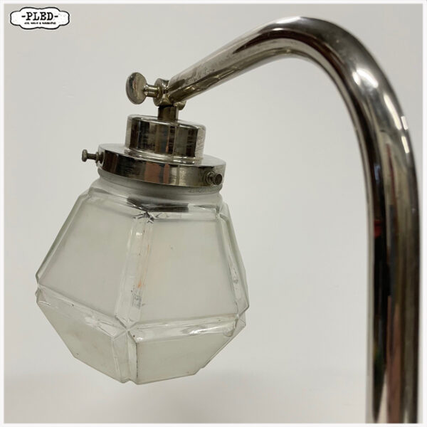 Art Deco bureaulamp met gefacetteerde kap - Afbeelding 7