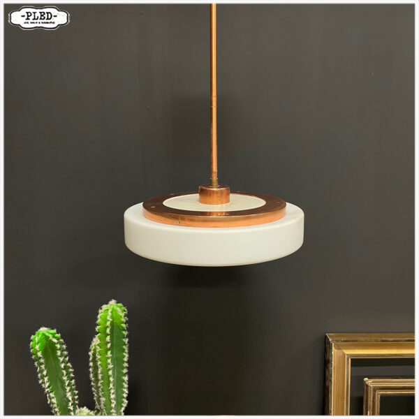Vintage Space Age opaline pendellamp - Afbeelding 5