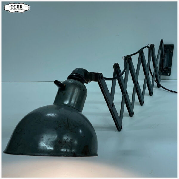 Oude, mooi gepatineerde schaarlamp, jaren dertig - Afbeelding 9