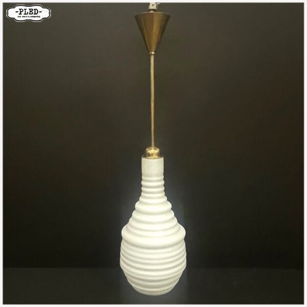 Fraaie pendellamp, opaalglas, Tsjechoslowakije, sixties - Afbeelding 6
